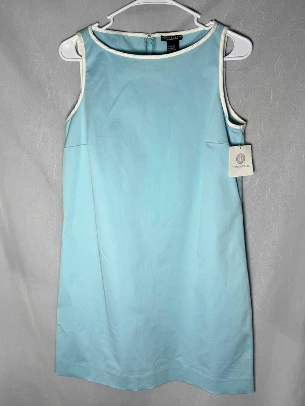 Doncaster Collection NWT Azure Blue Sleeveless Shift Dress Size 8